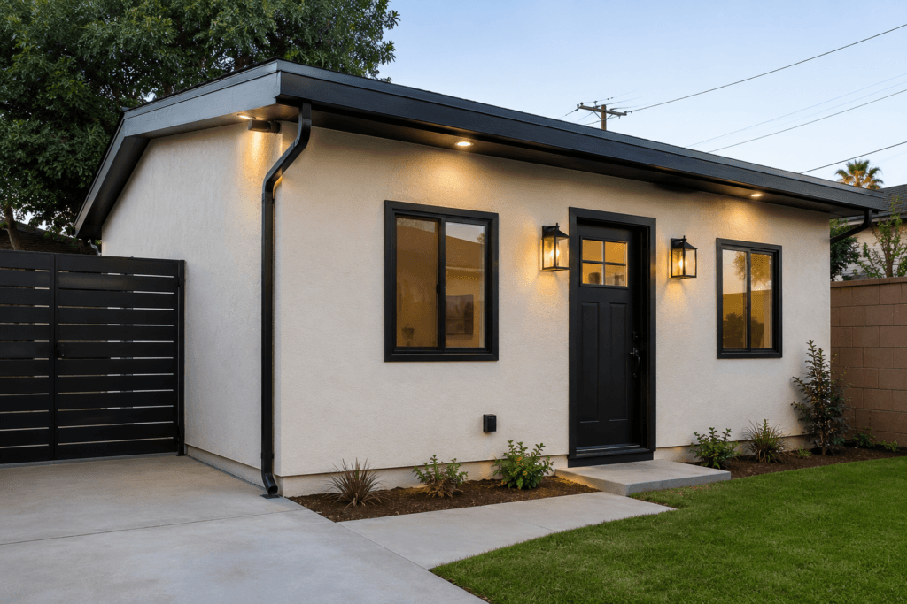 Modern Garage Conversion in Glendale by Cali View Builders